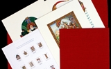 Portfolio Suite of 12 Prints from the Szyk Haggadah, in Custom Fabric-covered Compartment.