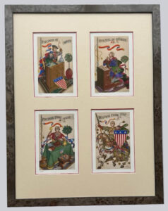 Custom Framed Four Freedoms Portfolio Suite - Vertical